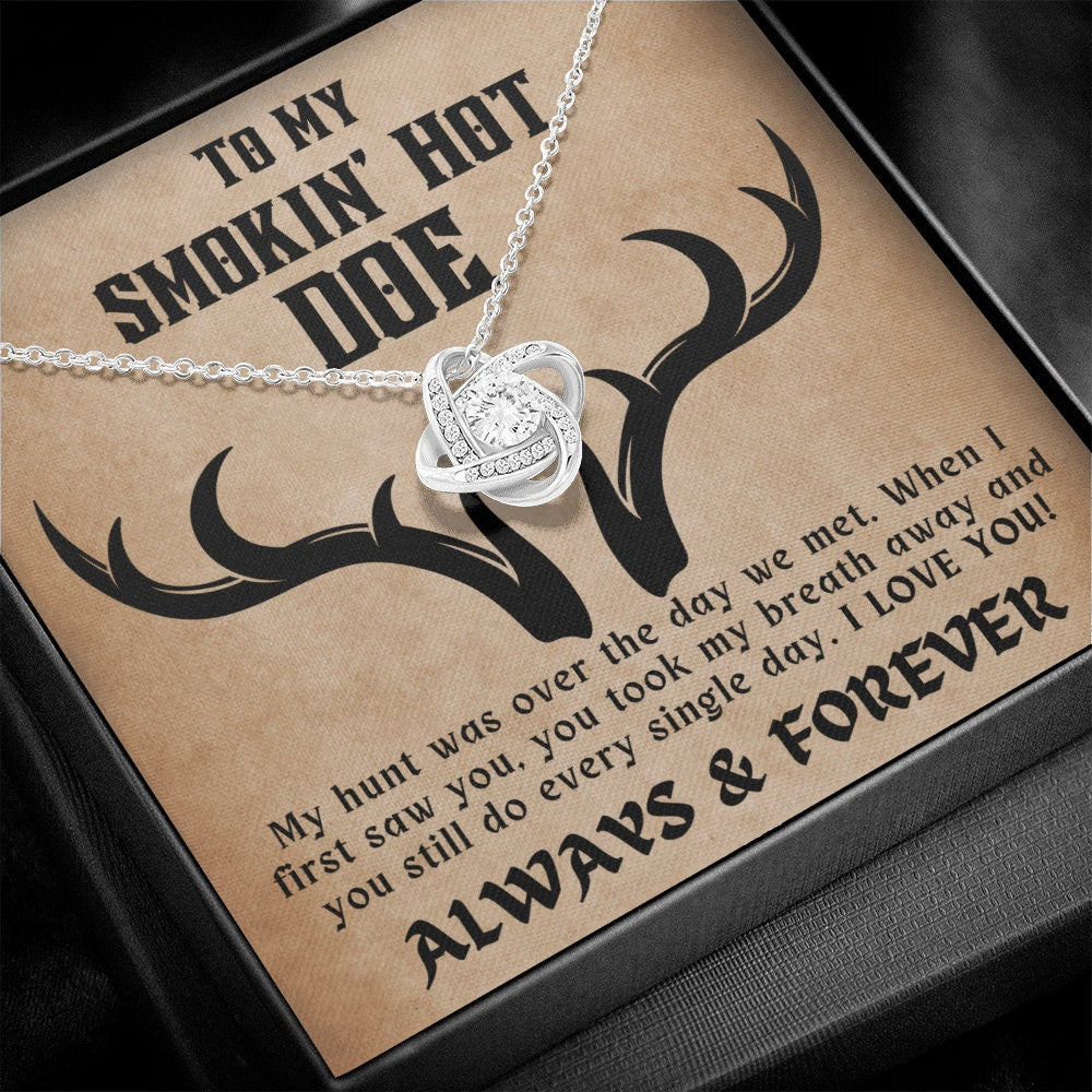 To My Smokin Hot Doe Necklace Gift for Wife, Valentine&#39;s Day Gift for Wife, Anniversary Gift for Wife, Soulmate Gift, Hunter Gift for Wife