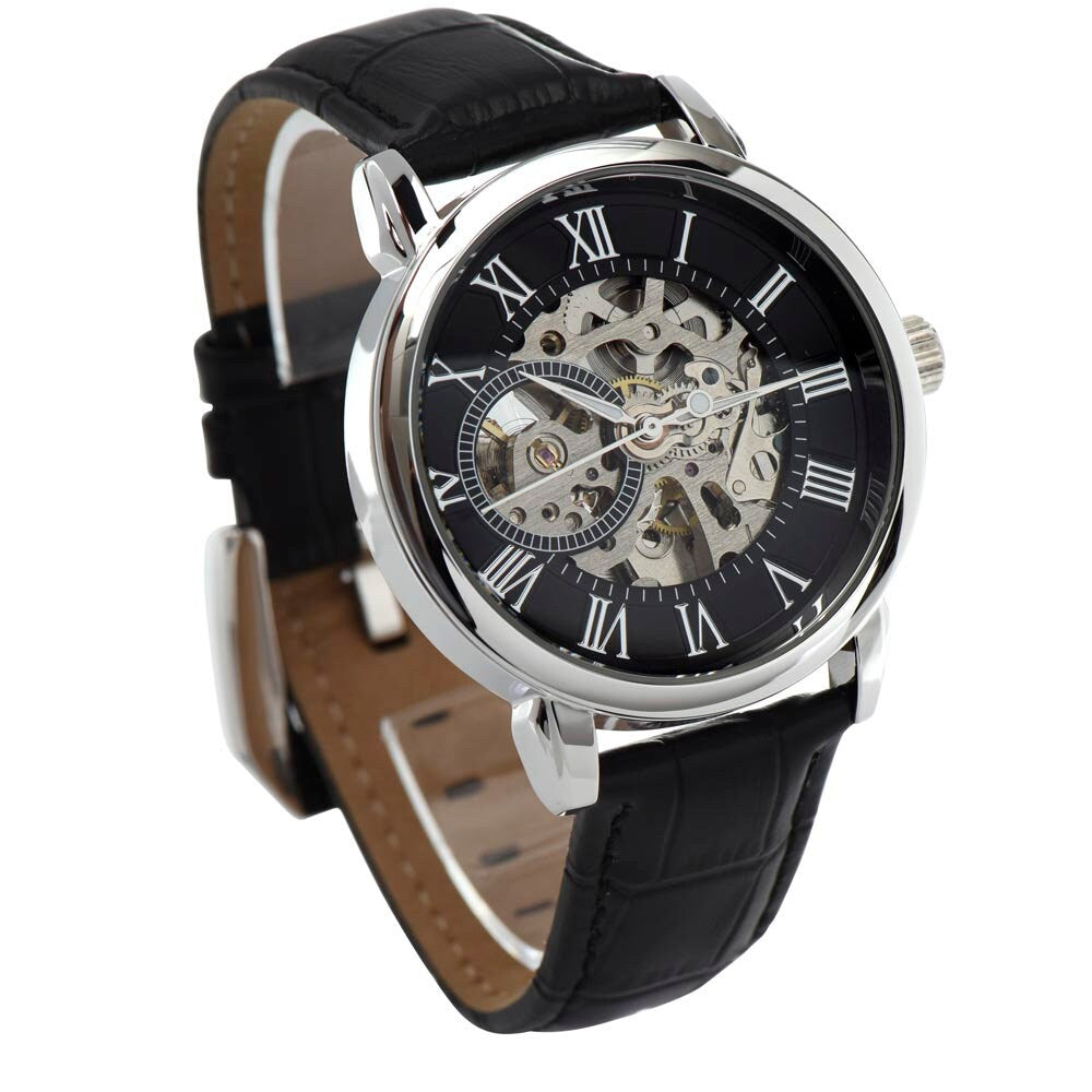 To My Son, Graduation Gift for Son, Gift for Son from Parents, Gift from Mom & Dad, Luxury Openwork Watch for Son Graduation