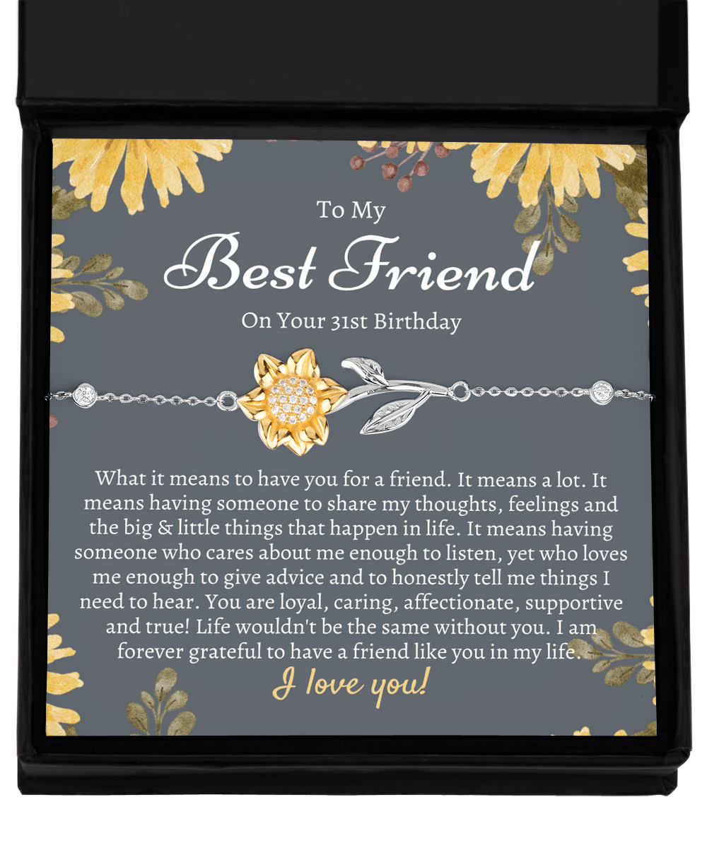 Gift For Best Friend 31st Birthday, 31st Birthday Gift For Her, Meaningful Best Friend 31st Birthday Bracelet, Unique Gifts 31st Birthday