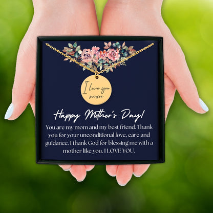 Best Mothers Day Gift from Daughter, Mothers Day Gift from Son, Handwritten Message Necklace