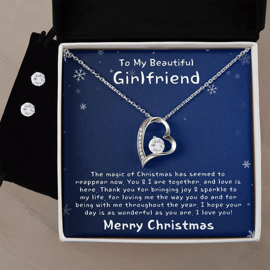 Christmas Gift for Girlfriend, Christmas Present for Girlfriend, Christmas Gift for Love, Necklace Earring Set Christmas Gift for Girlfriend