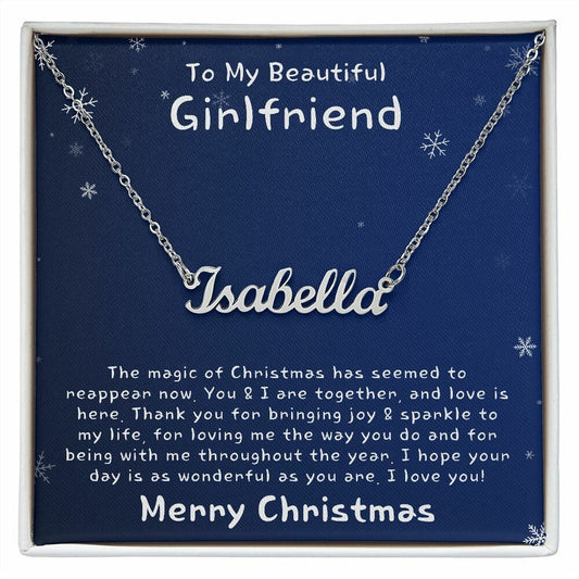 Christmas Gift for Girlfriend, Christmas Present for Girlfriend, Christmas Gift for Love, Custom Name Necklace, Sentimental Gifts, Name Gift