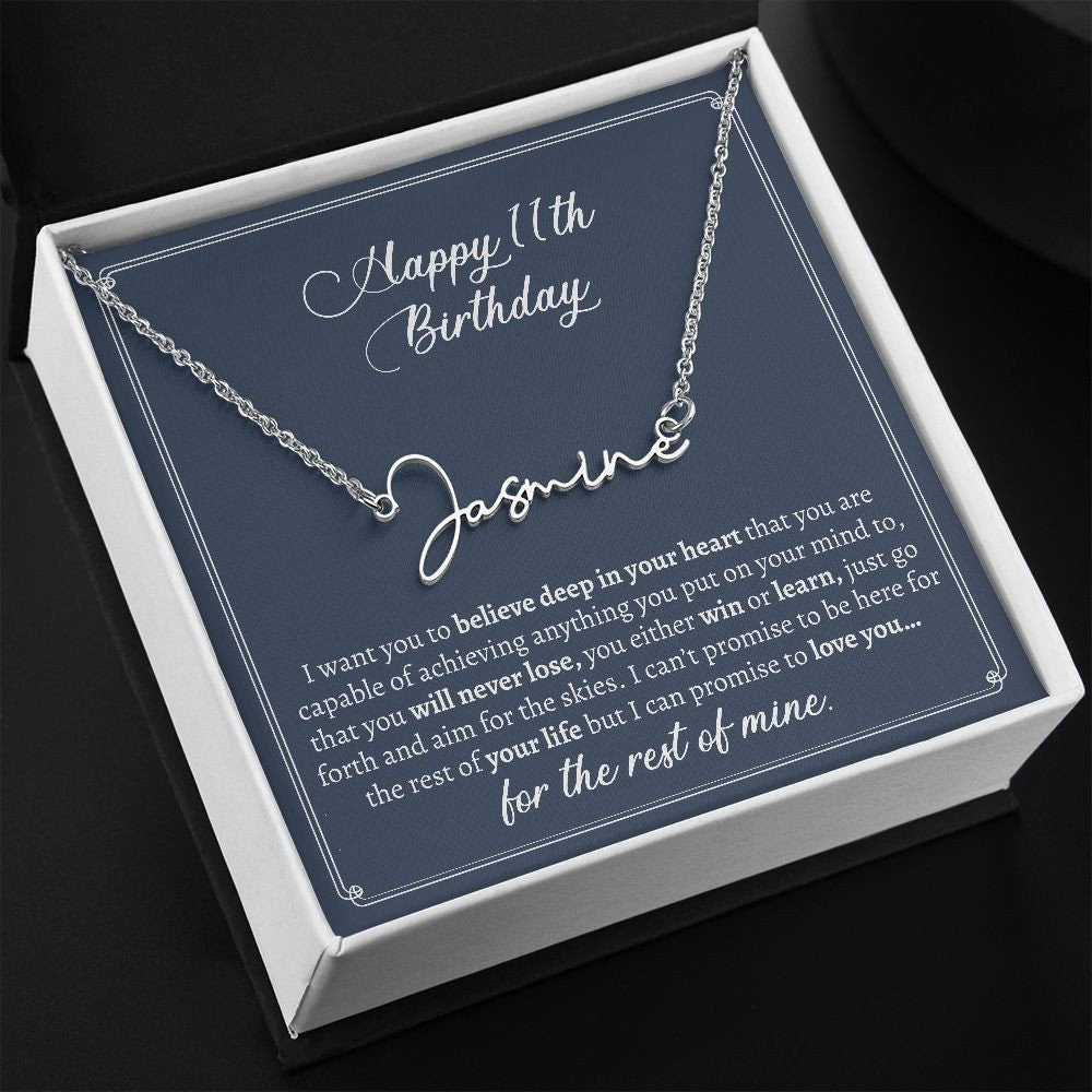 Unique Name Necklace: Make Her 11th Birthday Special with a One-of-a-Kind Jewelry Gift, The Perfect 11th Birthday Gift for Girls