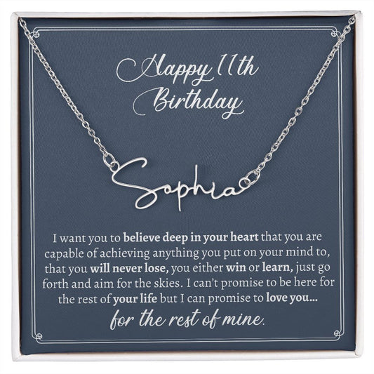 Unique Name Necklace: Make Her 11th Birthday Special with a One-of-a-Kind Jewelry Gift, The Perfect 11th Birthday Gift for Girls