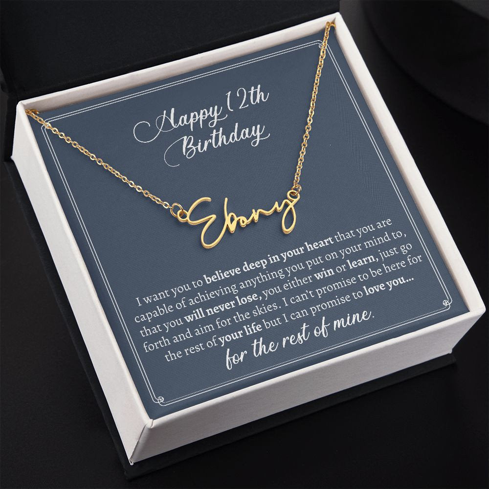 Unique Name Necklace: Make Her 12th Birthday Special with a One-of-a-Kind Jewelry Gift, The Perfect 12th Birthday Gift for Girls