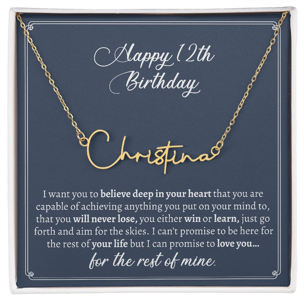 Unique Name Necklace: Make Her 12th Birthday Special with a One-of-a-Kind Jewelry Gift, The Perfect 12th Birthday Gift for Girls