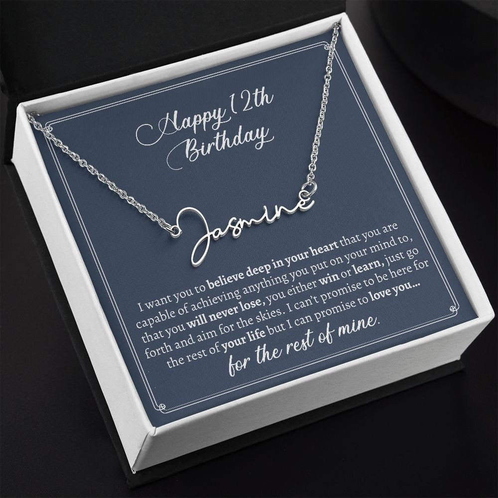 Unique Name Necklace: Make Her 12th Birthday Special with a One-of-a-Kind Jewelry Gift, The Perfect 12th Birthday Gift for Girls