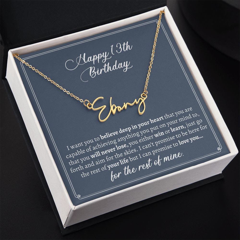 Unique Name Necklace: Make Her 13th Birthday Special with a One-of-a-Kind Jewelry Gift, The Perfect 13th Birthday Gift for Girls