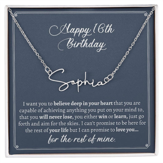 Unique Name Necklace: Make Her 16th Birthday Special with a One-of-a-Kind Jewelry Gift, The Perfect 16th Birthday Gift for Girls