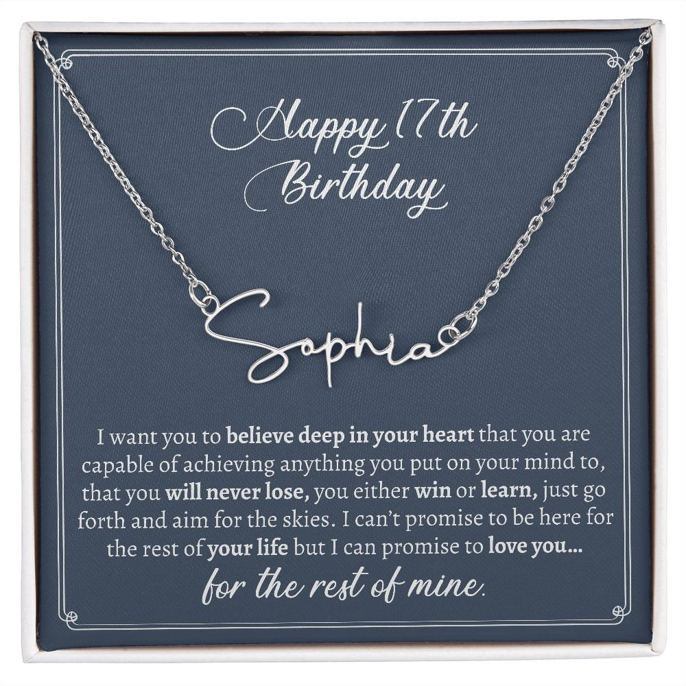 Unique Name Necklace: Make Her 17th Birthday Special with a One-of-a-Kind Jewelry Gift, The Perfect 17th Birthday Gift for Girls