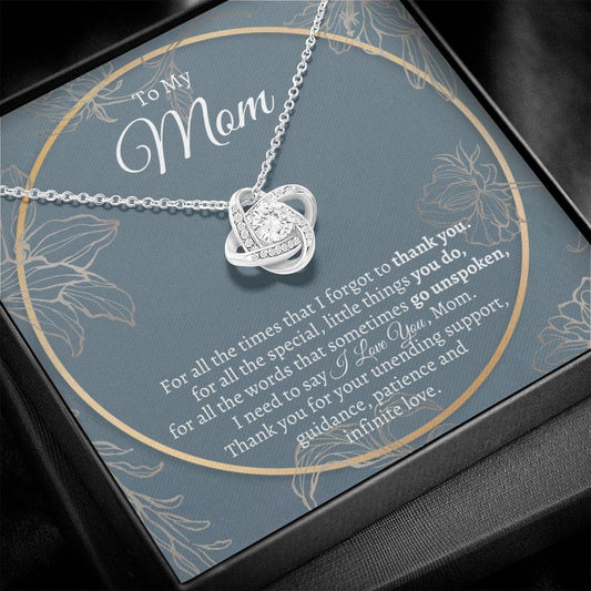 Best Gift Idea for Mom from Daughter/Son on Mother's Day, Birthday, Christmas - Unique Present for your Mother, Thank You Mom Necklace