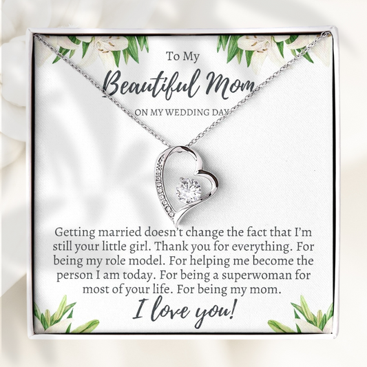 Bride to Mom Wedding Gift - Forever Love Necklace