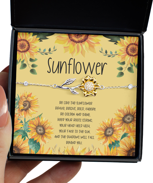 Sunflower Bracelet for her, Gift for Daughter, Gift for Niece