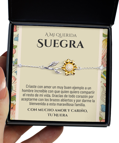 Suegra bracelet gift, spanish mother in law gift from daughter in law, regalo para mi suegra,nuera a suegra cumpleaños de la suegra,jewelry