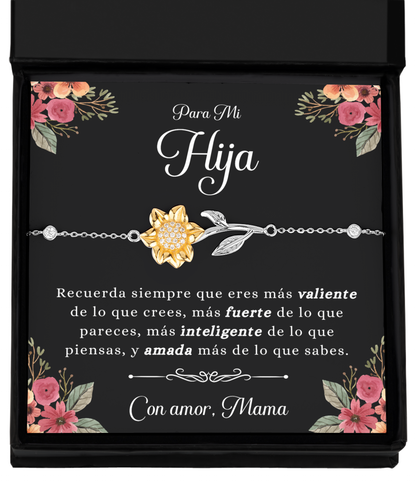 Para Mi Hija, Regalo Para Hija, Regalo de Aliento de Hija, Pulsera para hija, Madre Y Hija, Gift For Daughter In Spanish, Cumpleaños