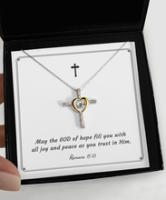 Load image into Gallery viewer, Confirmation Gift For Young Ladies, Confirmation Granddaughter, Cross Dancing Necklace, Confirmation Gift Ideas For Girls, Gift for Women
