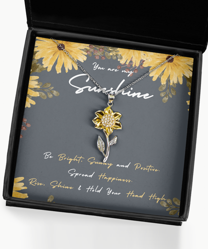 Sunflower Necklace, You are my sunshine, Gift for Her, Sunflower Jewelry Gift for Her, Sunshine Jewelry