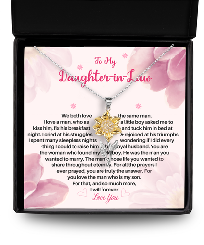 Daughter in Law Silver 925 Necklace, Birthday Gift for Daughter in Law, Daughter In Law Gifts on Wedding Day, Meaningful Gifts