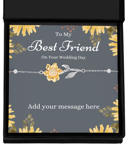 Best Friend Wedding Gift For Bride, Custom Message Card Bracelet, Maid Of Honor To Bride Best Friend Friendship Bracelet