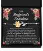 To My Boyfriends Grandma, Boyfriend Grandmother Gift, Sunflower Bracelet, Birthday, Mothers Day