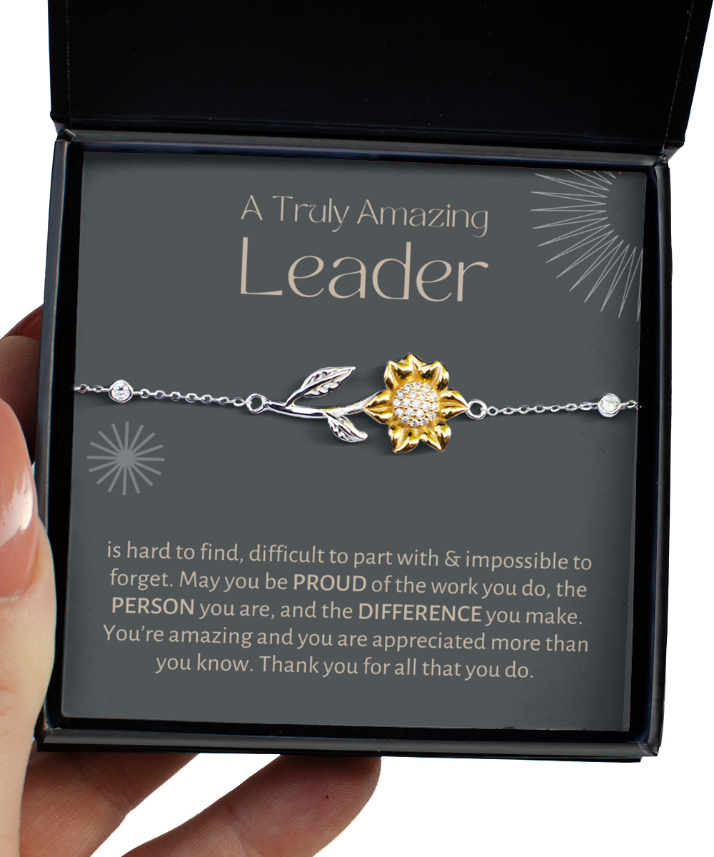 Gift for leader, leader gift, leader appreciation gift, birthday, a truly amazing leader necklace gift