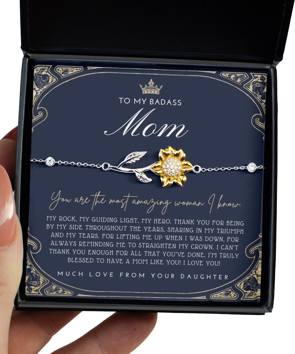 Badass Mom Gift | To My Badass Mom Necklace | Mother’s Day Gift | Daughter to Mom Gift | Gift from Daughter to Mom on Wedding Day | Mom gift