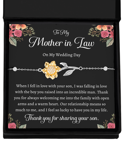 Gift for Mother of the Groom Gift from Bride Mother of the Groom Bracelet Gift for Mother in Law Wedding Gift from Bride