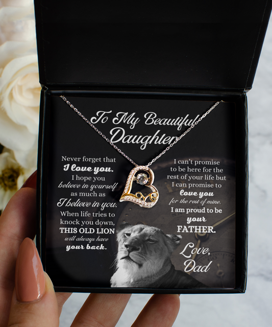 Gifts to Daughter from Dad, To My Daughter Necklace Gift, Father Daughter Necklace, Birthday Gift for Daughter from Dad, To My Daughter