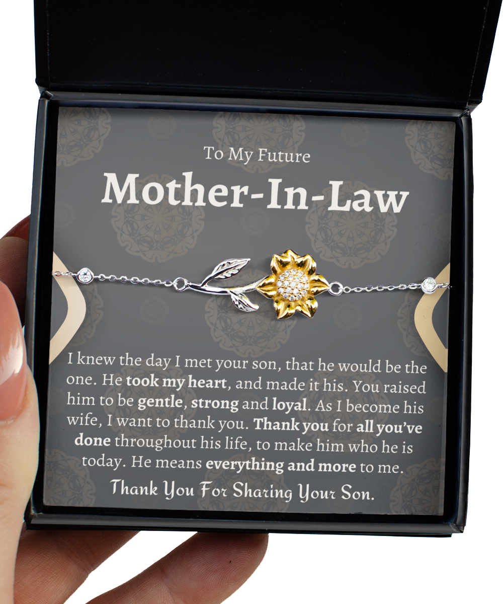 To My Future Mother In Law Sunflower Bracelet