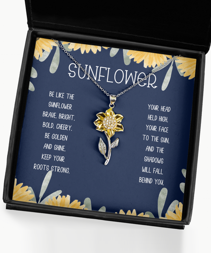 Sunflower Necklace Gift for Her, Gift for Daughter, Gift for Niece