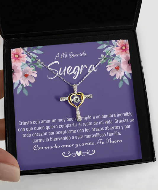 Suegra Necklace Gift, Spanish Mother In Law Gift from Daughter In Law, Regalo Para Mi Suegra,Nuera A Suegra Cumpleaños De La Suegra,Jewelry