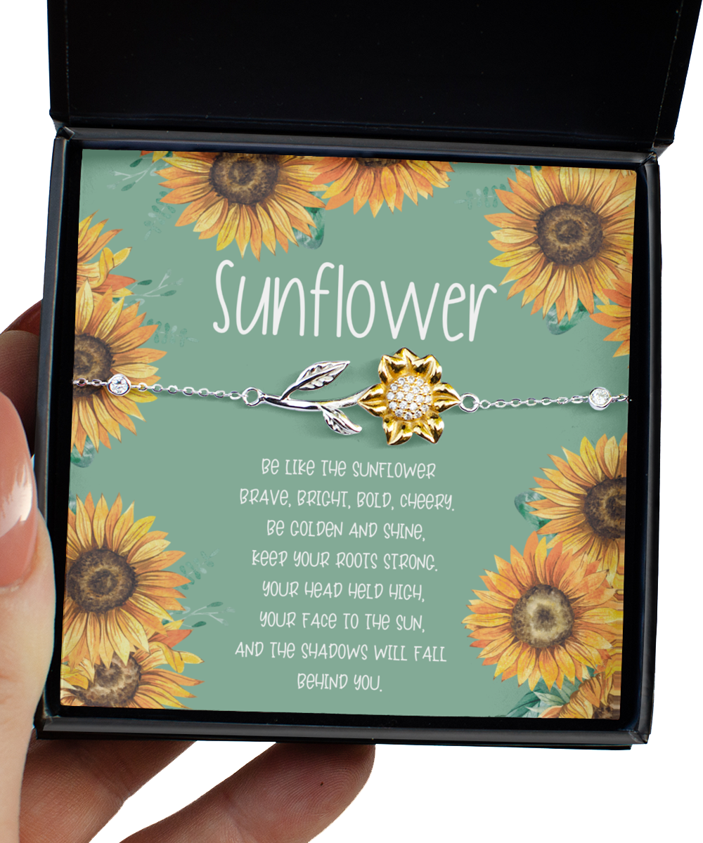 Sunflower bracelet for her, Gift for daughter, Gift for niece, Gift for Granddaughter, Meaningful Gift for her, Birthday Gift, Graduation