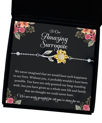 Surrogate Appreciation Gift, Surrogate Gift, Surrogate Gift With Message Card, Surrogate Transfer Day Thank You Gift, Surrogate Bracelet