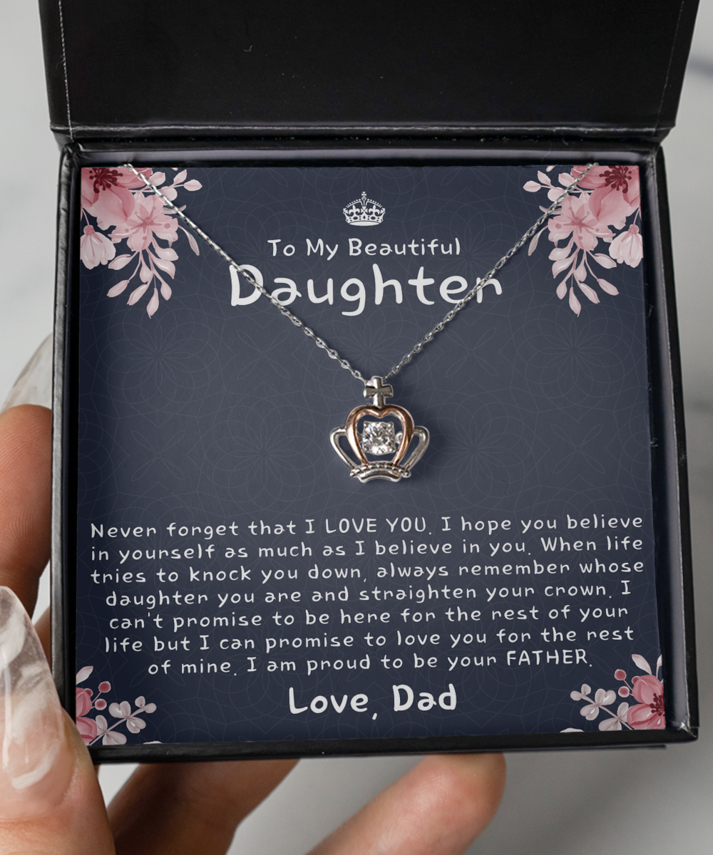 Gifts to Daughter from Dad, To My Daughter Necklace Gift, Father Daughter Necklace, Birthday Gift for Daughter from Dad, To My Daughter