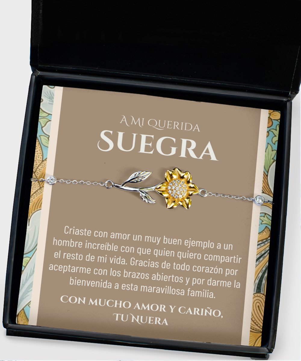 Suegra bracelet gift, spanish mother in law gift from daughter in law, regalo para mi suegra,nuera a suegra cumpleaños de la suegra,jewelry