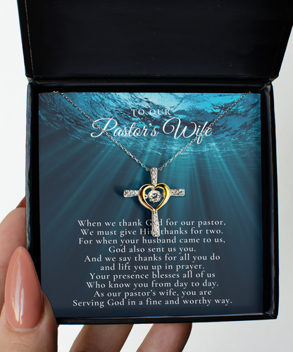 Pastor's Wife Appreciation Gift Necklace, Bible Study Gift, Christmas Present For Pastor's Wife, Best Preacher Wife Gift, Priest Wife Gift