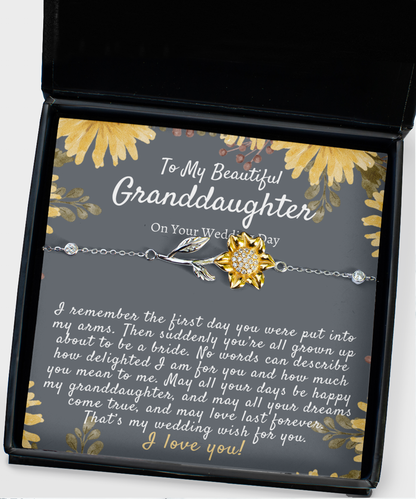 Granddaughter Wedding Day Gift, Gift for Bride from Grandma, To My Granddaughter on Her Wedding Day