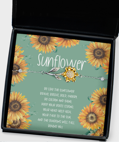 Sunflower bracelet for her, Gift for daughter, Gift for niece, Gift for Granddaughter, Meaningful Gift for her, Birthday Gift, Graduation