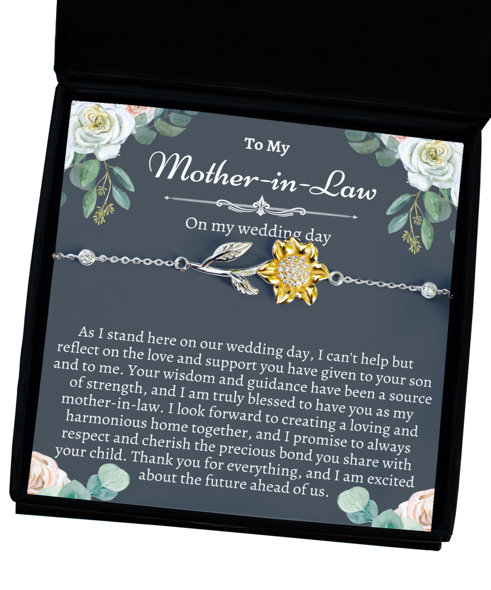 Mother In Law Wedding Gift from Bride, Bride to Mother in Law Gift, Mother of the Groom Gift from Bride, Silver 925 Bracelet