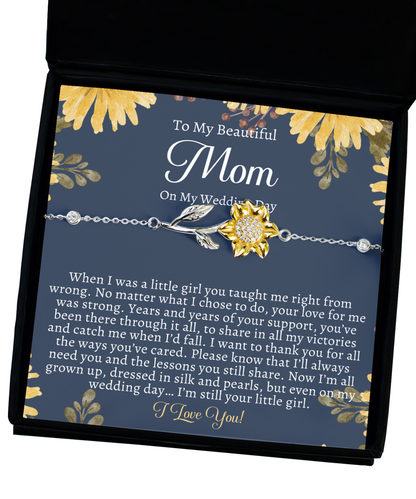 Mother Of The Bride Gift from Daughter, Gift for Mom from Bride, Mom Gift On My Wedding Day, Mother of the Bride Bracelet