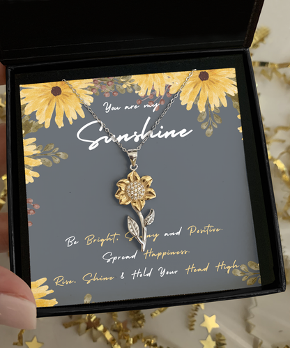 Sunflower Necklace, You are my sunshine, Gift for Her, Sunflower Jewelry Gift for Her, Sunshine Jewelry