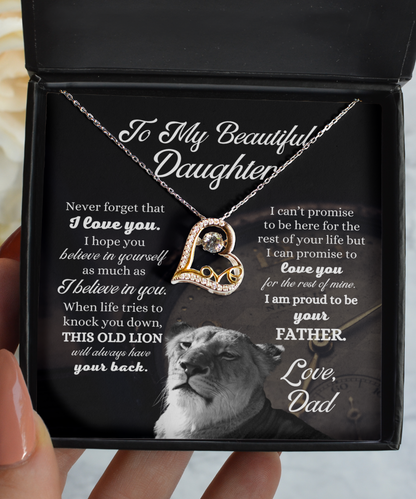 Gifts to Daughter from Dad, To My Daughter Necklace Gift, Father Daughter Necklace, Birthday Gift for Daughter from Dad, To My Daughter