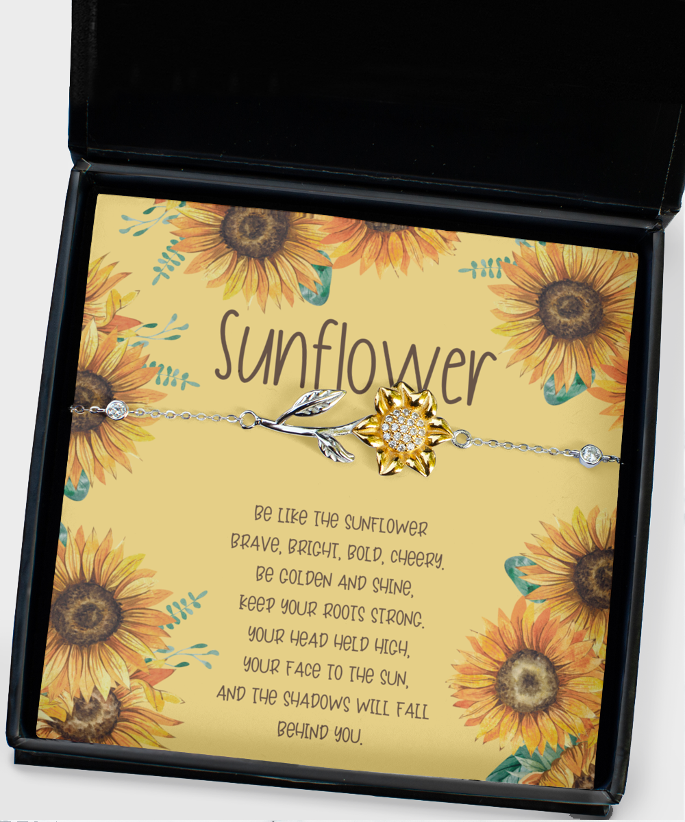 Sunflower Bracelet for her, Gift for Daughter, Gift for Niece