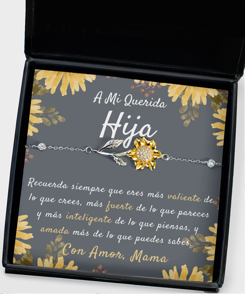 Para Mi Hija, Regalo Para Hija, Regalo de Aliento de Hija, Pulsera para hija, Madre Y Hija, Gift For Daughter In Spanish, Cumpleaños