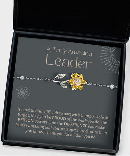 Gift for leader, leader gift, leader appreciation gift, birthday, a truly amazing leader necklace gift