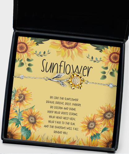 Sunflower Bracelet for her, Gift for Daughter, Gift for Niece