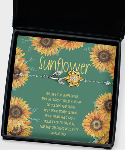 Sunflower Bracelet for her, Gift for Daughter, Gift for Niece