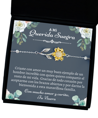 Suegra bracelet gift, spanish mother in law gift from daughter in law, regalo para mi suegra,nuera a suegra cumpleaños de la suegra,jewelry