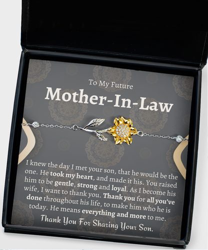 To My Future Mother In Law Sunflower Bracelet