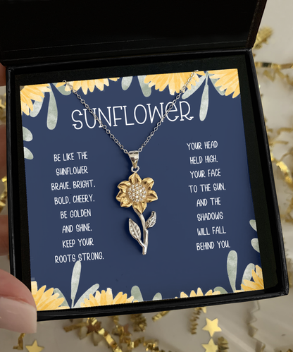 Sunflower Necklace Gift for Her, Gift for Daughter, Gift for Niece